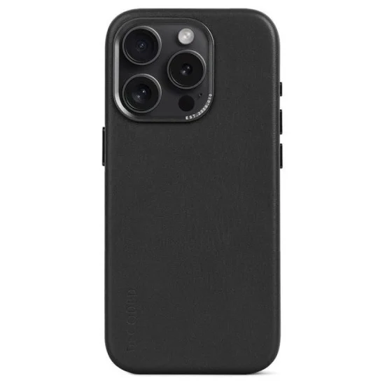 Cover Iphone 15 Pro Leather Magsafe Decoded - Black